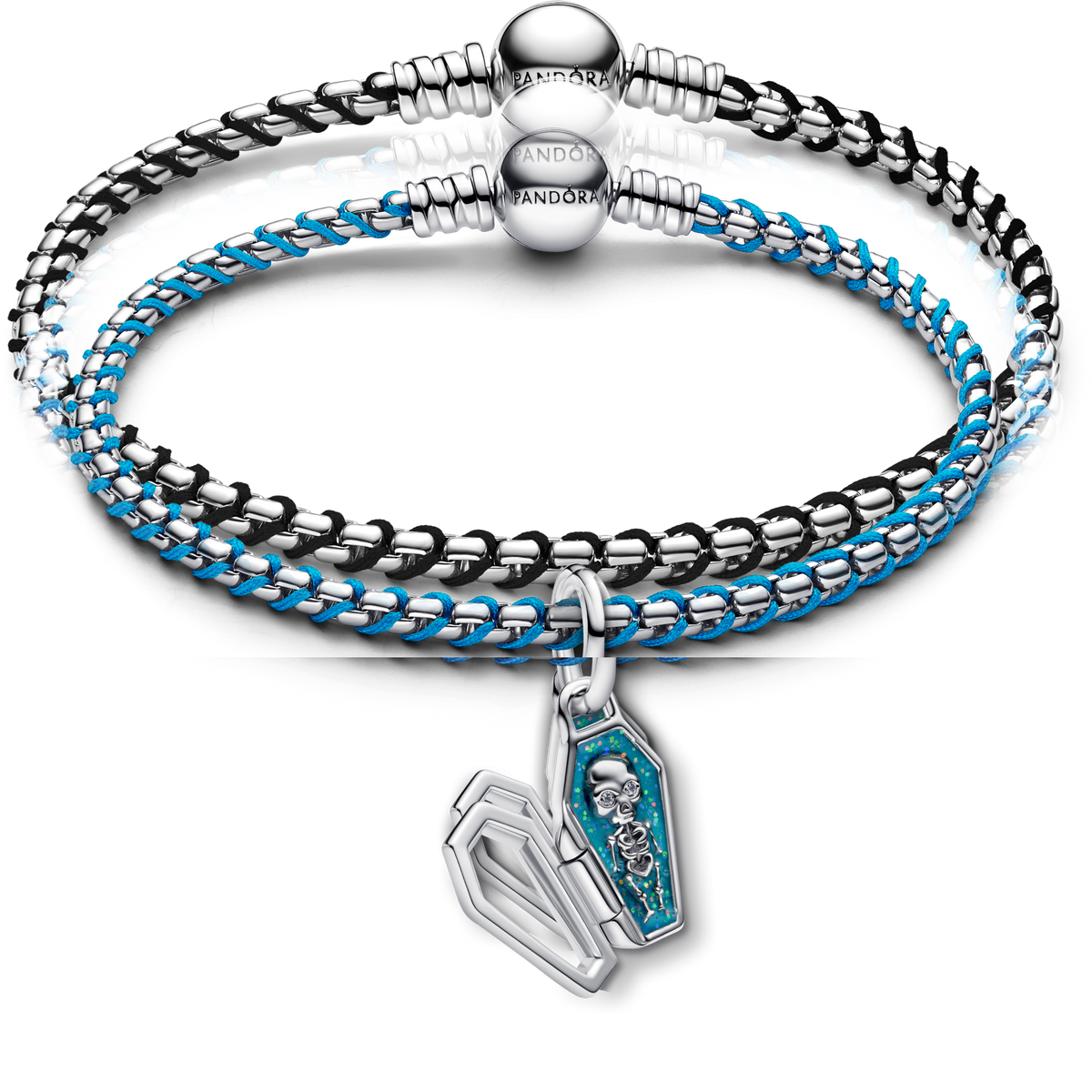 Cool Blue Coffin Charm Bracelet