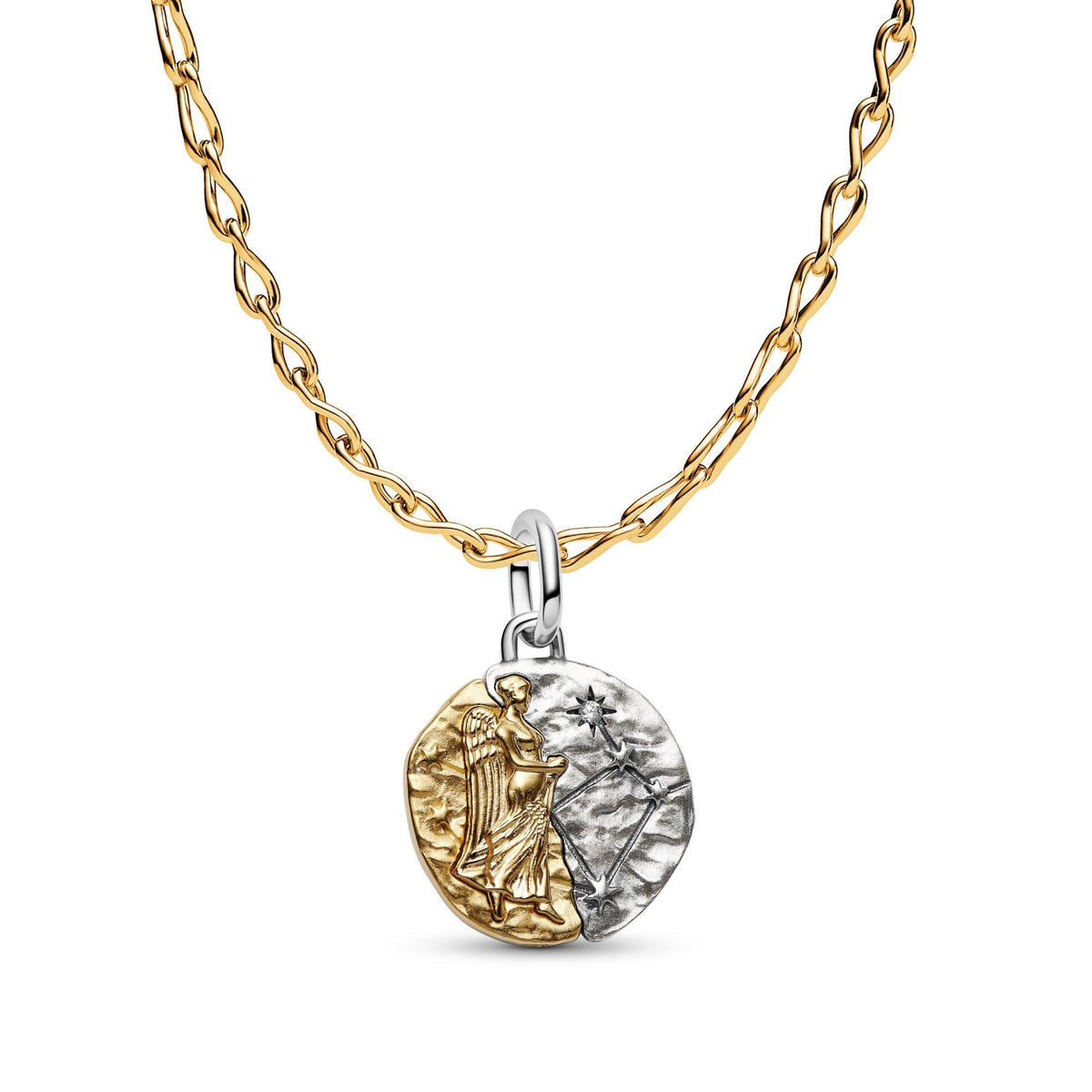 Virgo Medallion Charm Necklace Set