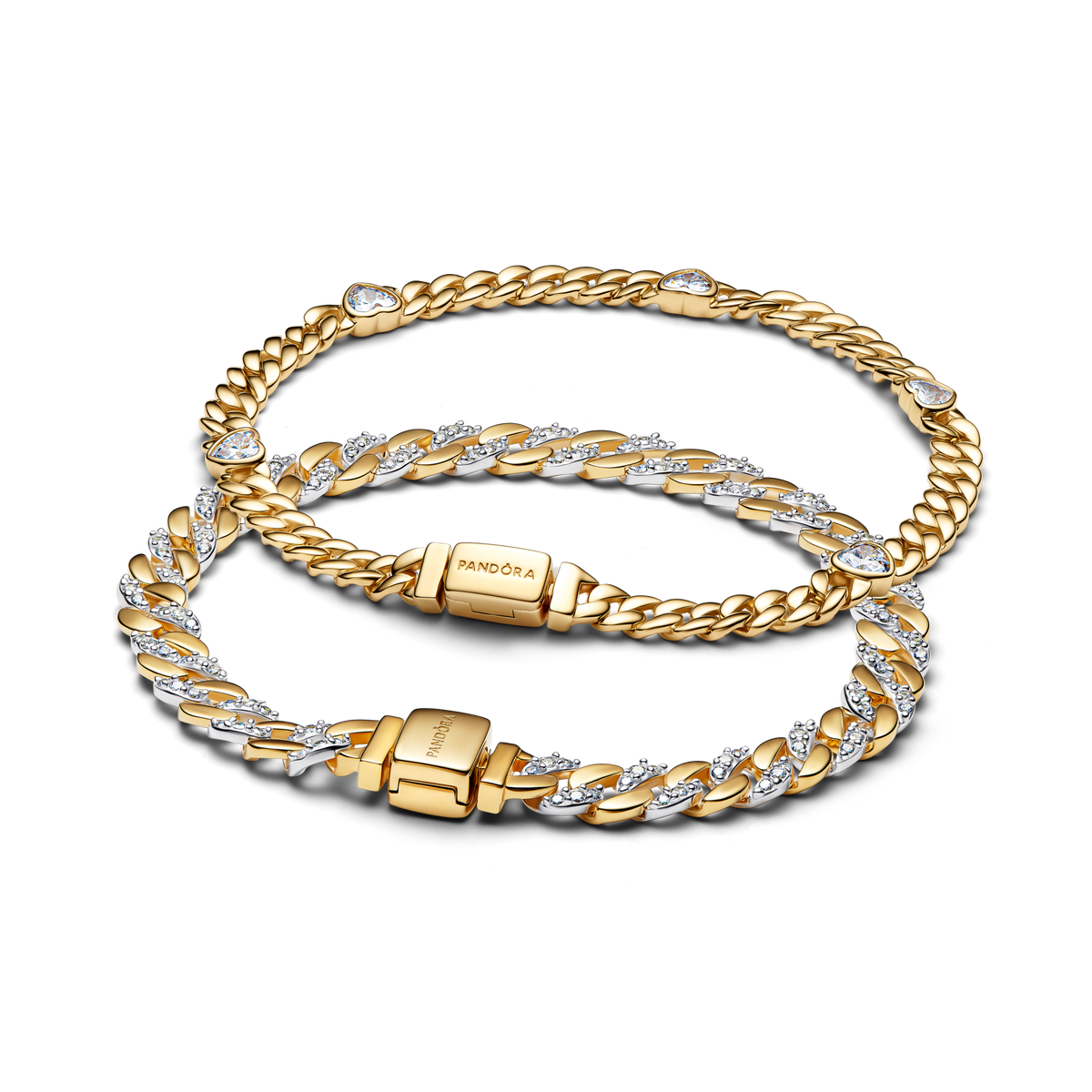 His and Hers Cuban Chain Bracelet Set
