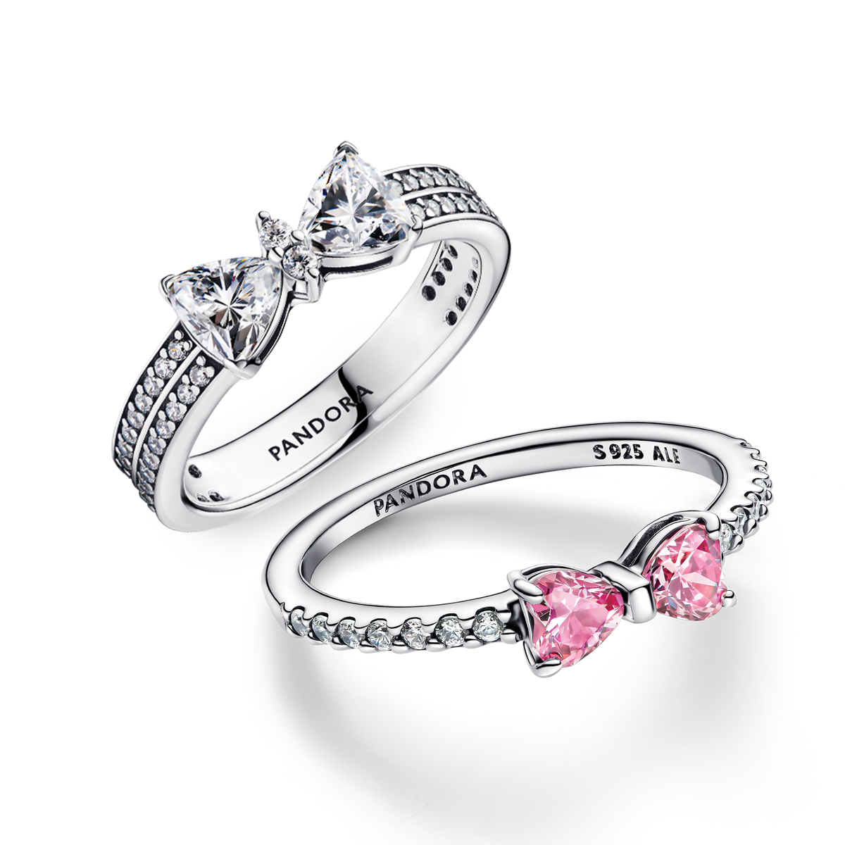 Sparkling Bow Ring Set