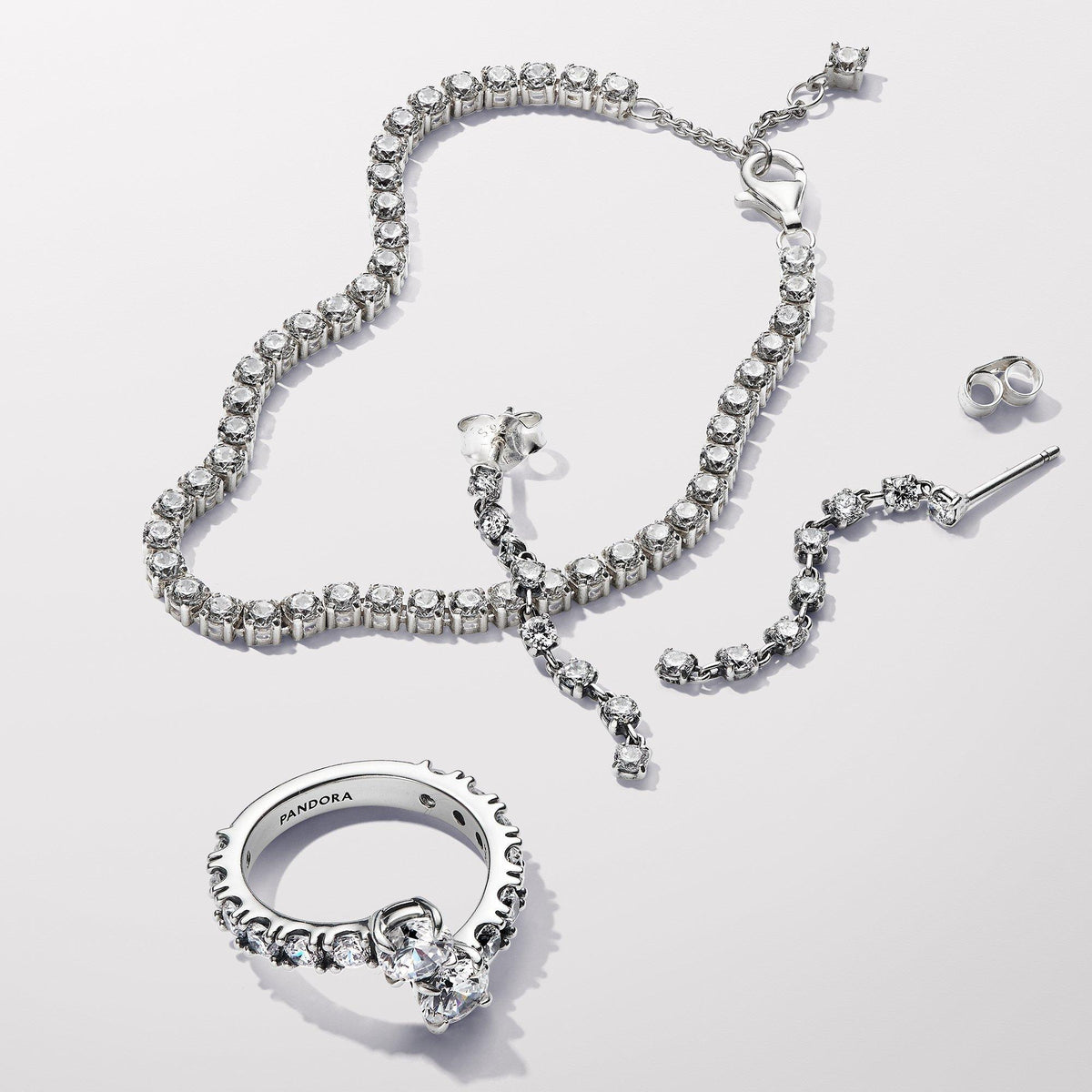 Sparkling Overlapping Band Ring