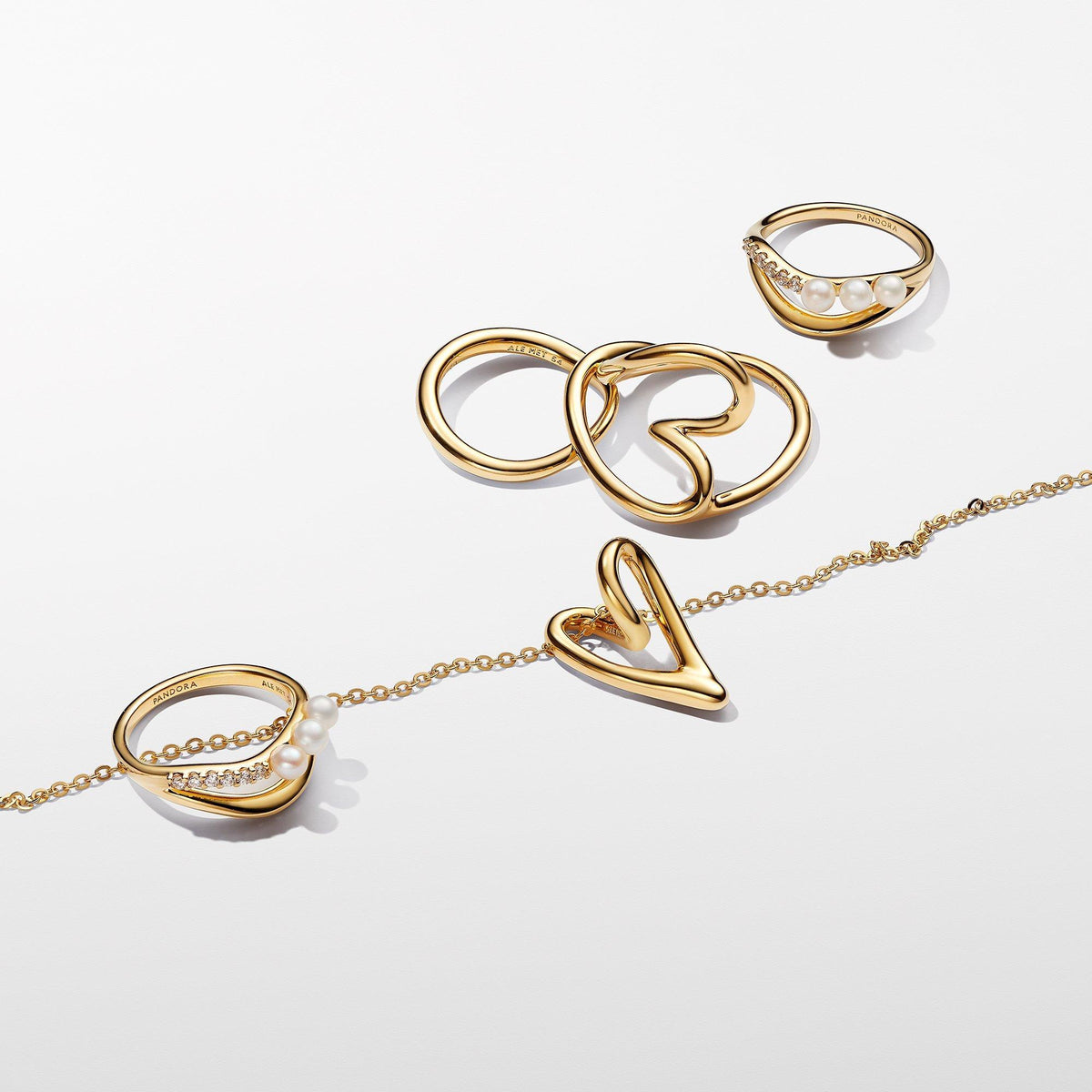 Organically Shaped Heart Pendant Necklace