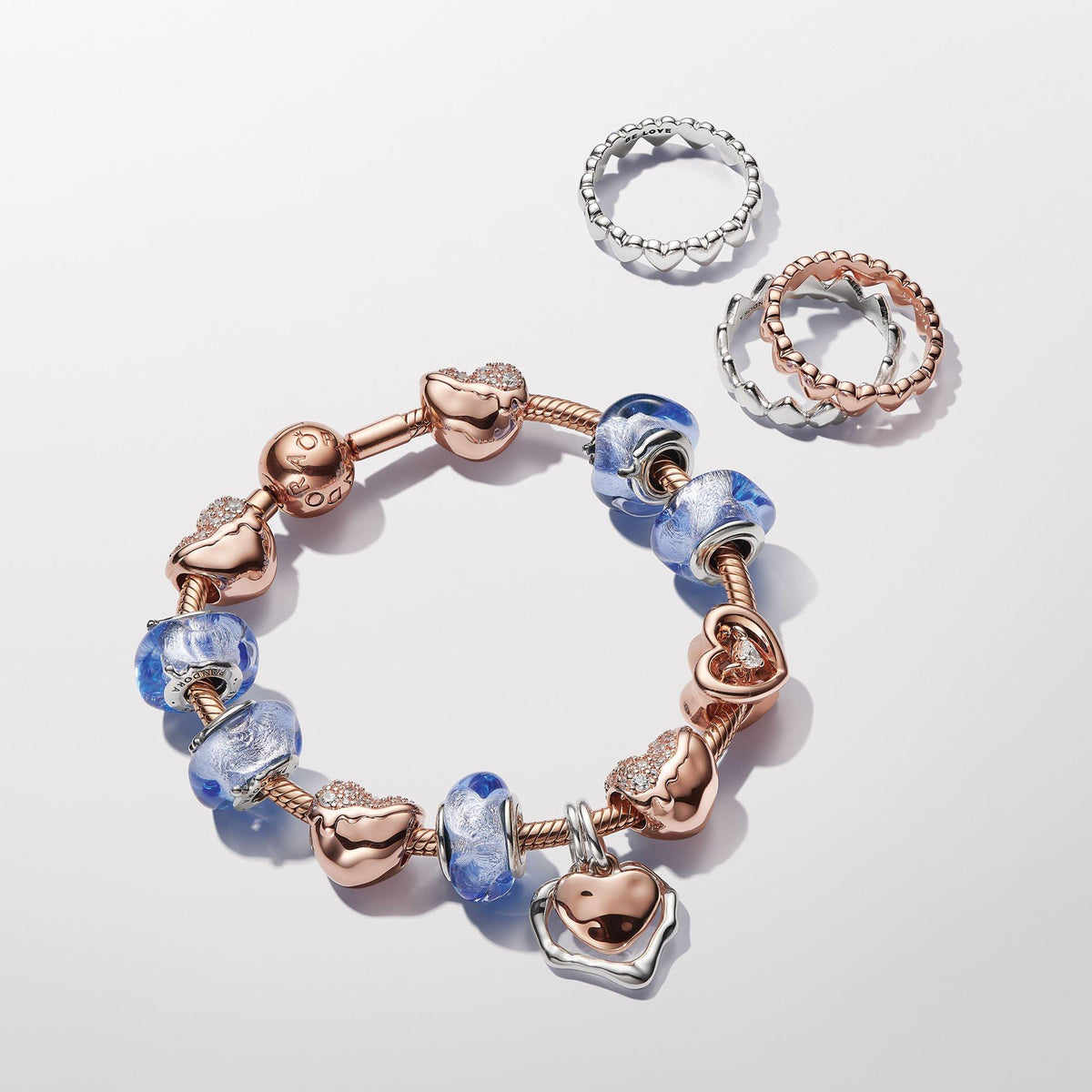 Row of Hearts Ring