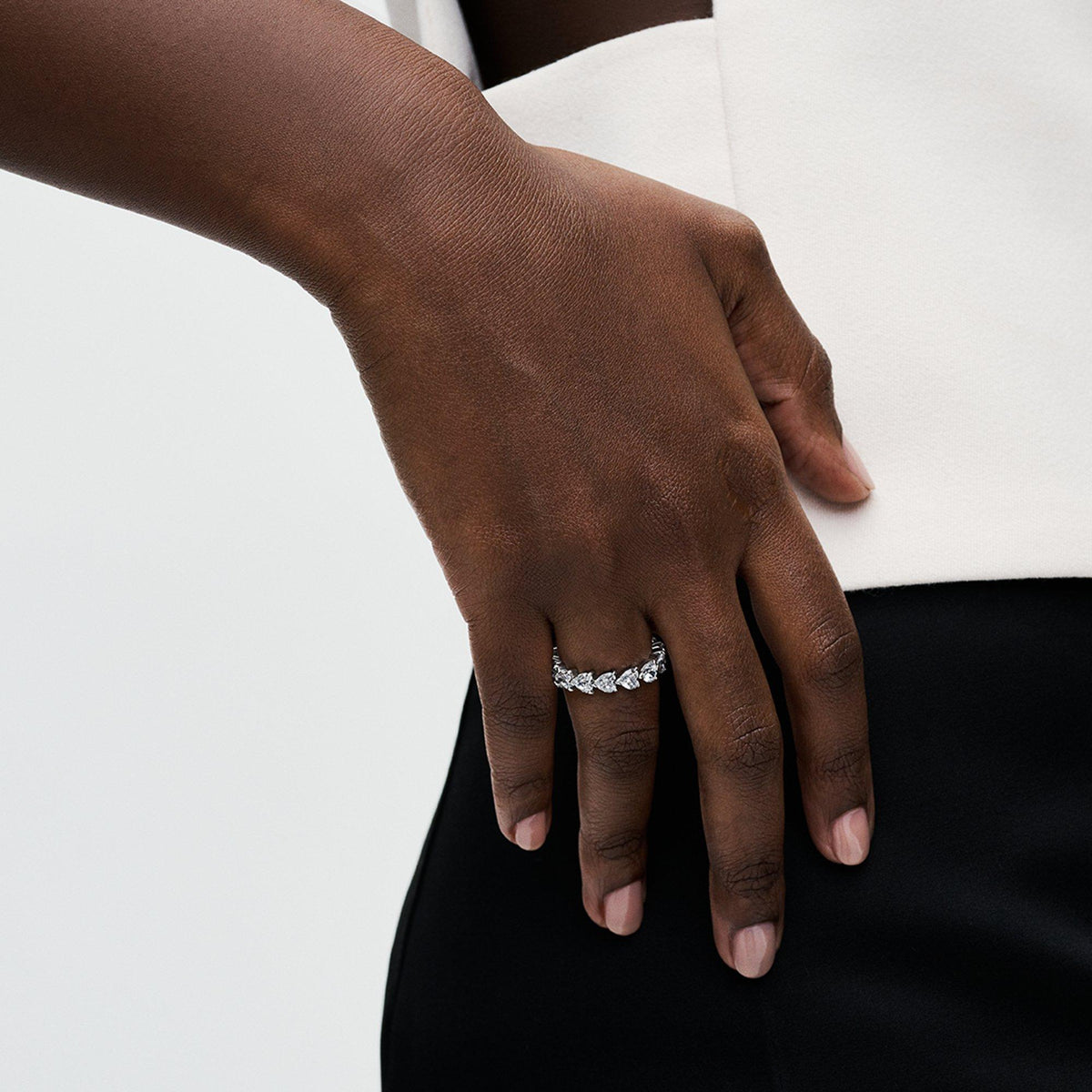 Band of Clear Hearts Ring