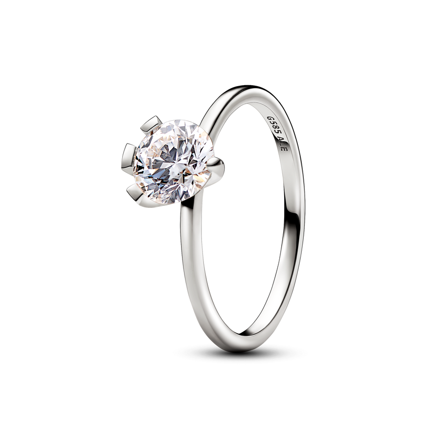 FINAL SALE - Pandora Nova 14k White Gold Lab-grown Diamond Ring