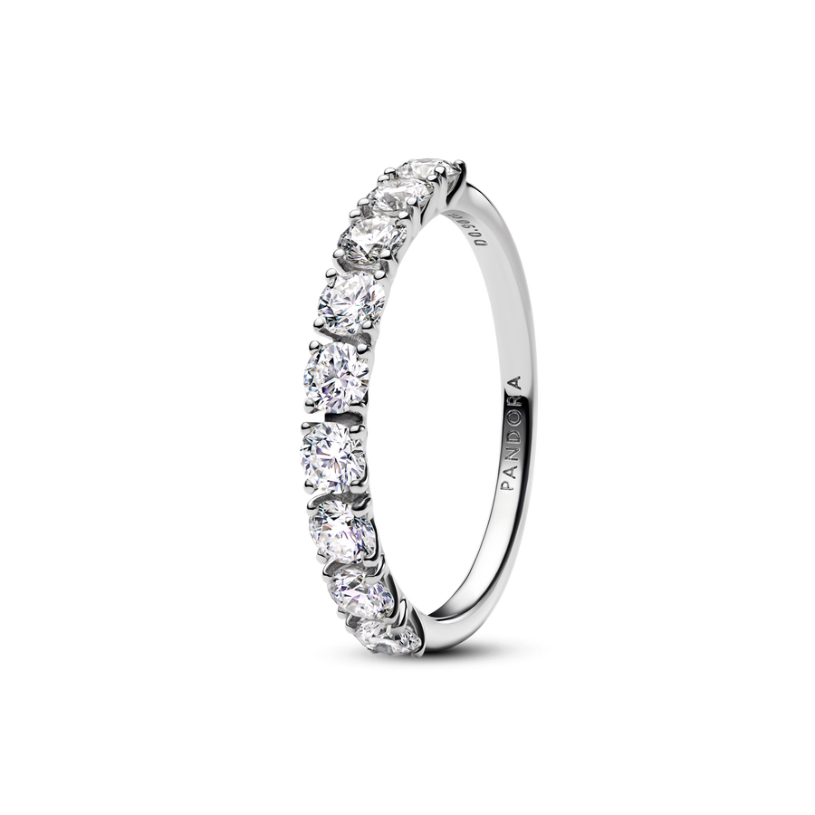 Pandora Era 14k White Gold Lab-grown Diamond Half Eternity Band Ring