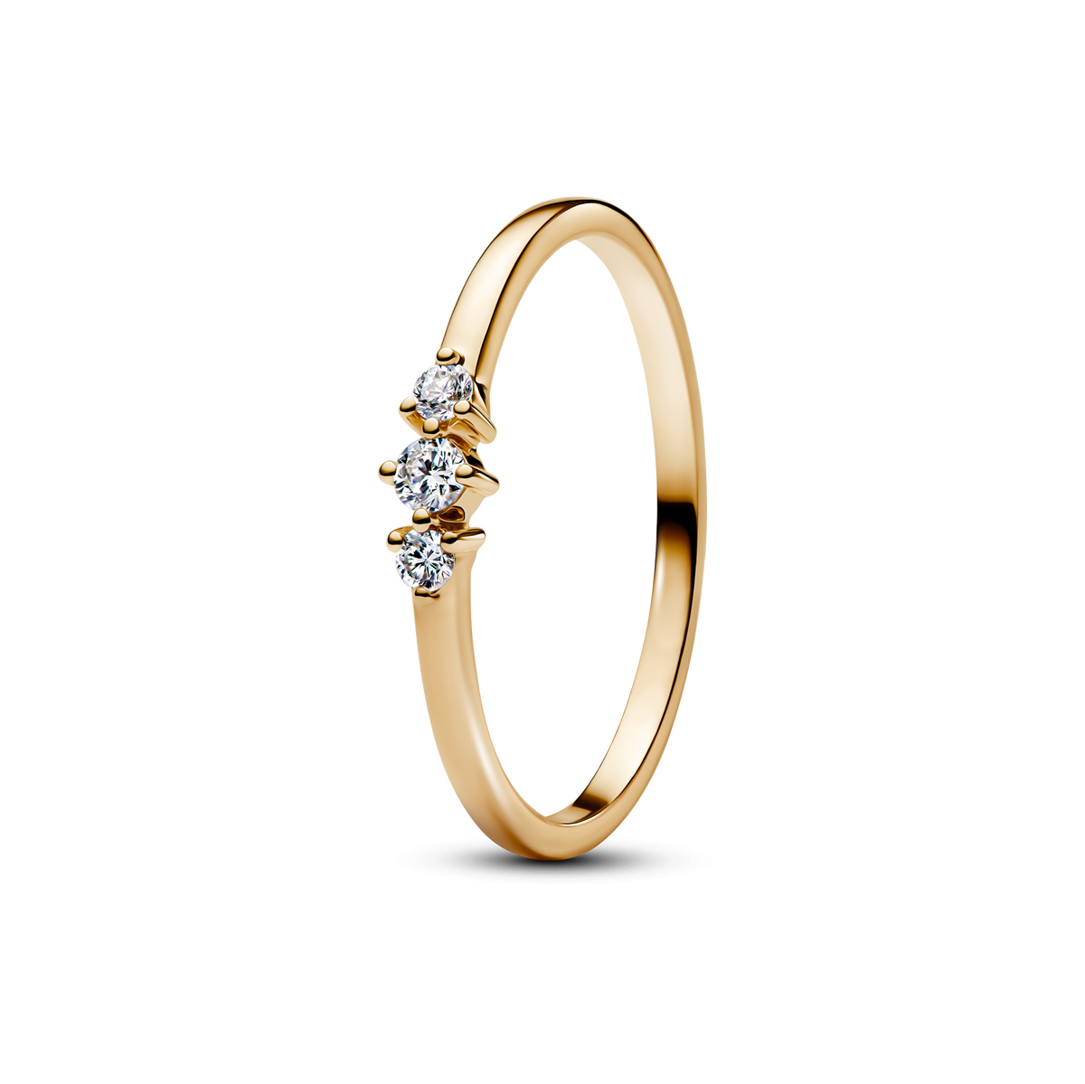 Pandora Era 14k Gold Lab-grown Diamond Triple Stone Ring
