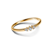 Pandora Era 14k Gold Lab-grown Diamond Triple Stone Ring