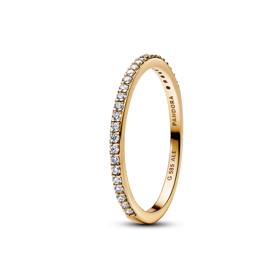 Pandora Era 14k Gold Lab-grown Diamond Half Eternity Pavé Band Ring