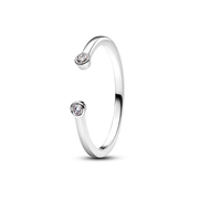 Pandora Era Lab-Grown Diamond White Gold Open and Trio Ring Set