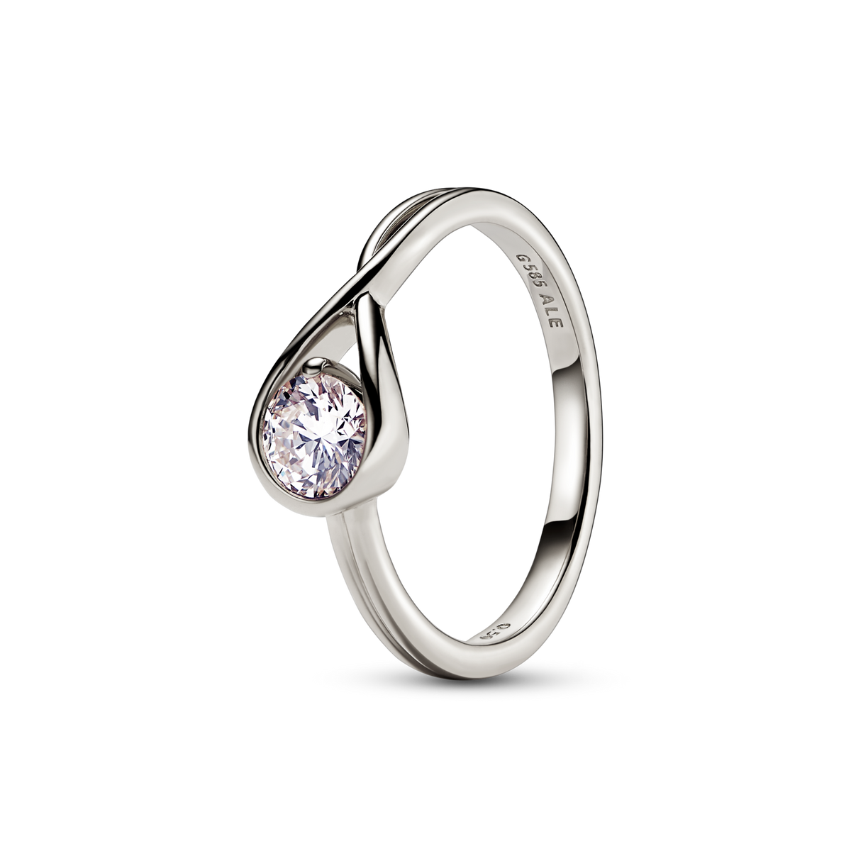 Pandora Infinite 14k White Gold Lab-grown Diamond Ring