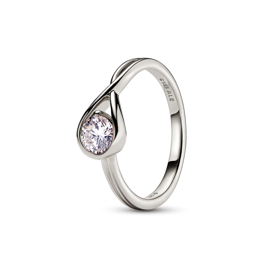 Pandora Infinite 14k White Gold Lab-grown Diamond Ring