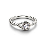Pandora Infinite 14k White Gold Lab-grown Diamond Ring