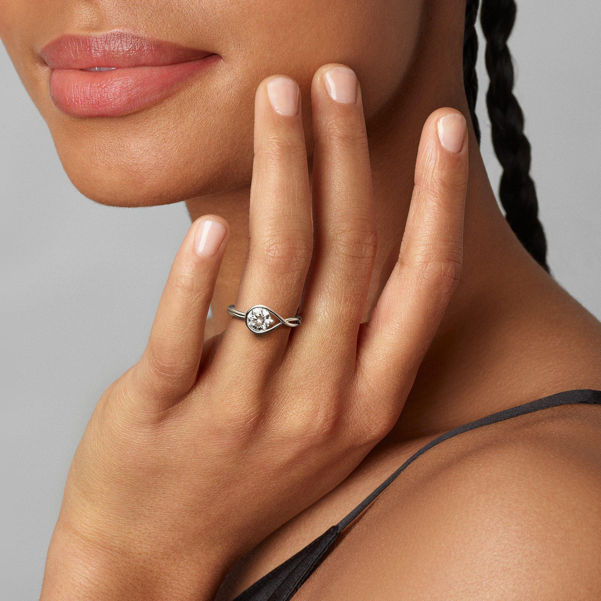Pandora Infinite 14k White Gold Lab-grown Diamond Ring