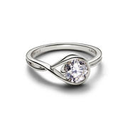 Pandora Infinite 14k White Gold Lab-grown Diamond Ring