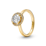 Sparkling Round Halo Ring