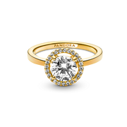 Sparkling Round Halo Ring