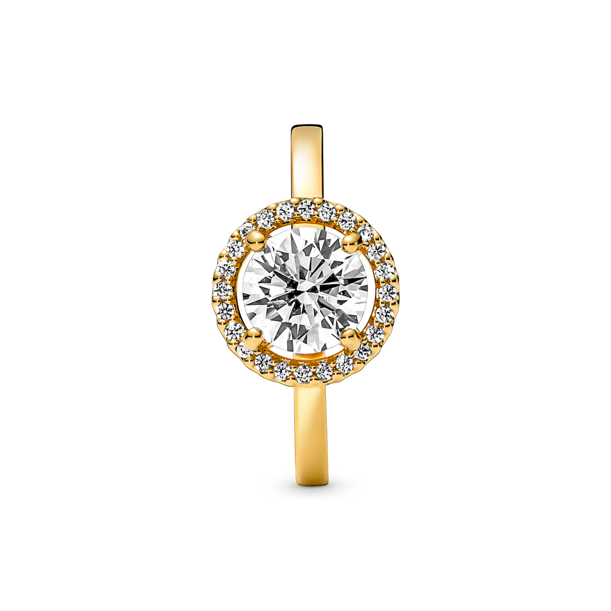 Sparkling Round Halo Ring