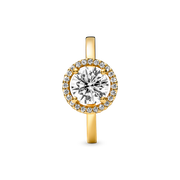 Sparkling Round Halo Ring