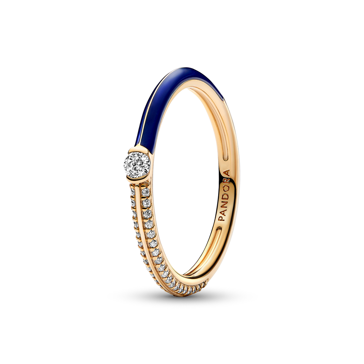 Pandora ME Pavé & Blue Dual Ring