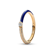 Pandora ME Pavé & Blue Dual Ring