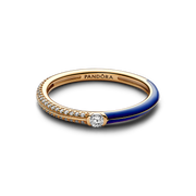 Pandora ME Pavé & Blue Dual Ring