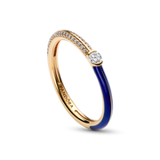 Pandora ME Pavé & Blue Dual Ring