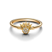 Celestial Sparkling Sun Ring