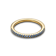 Sparkling Blue Half-Eternity Band Ring