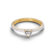 White Chakra Heart Ring