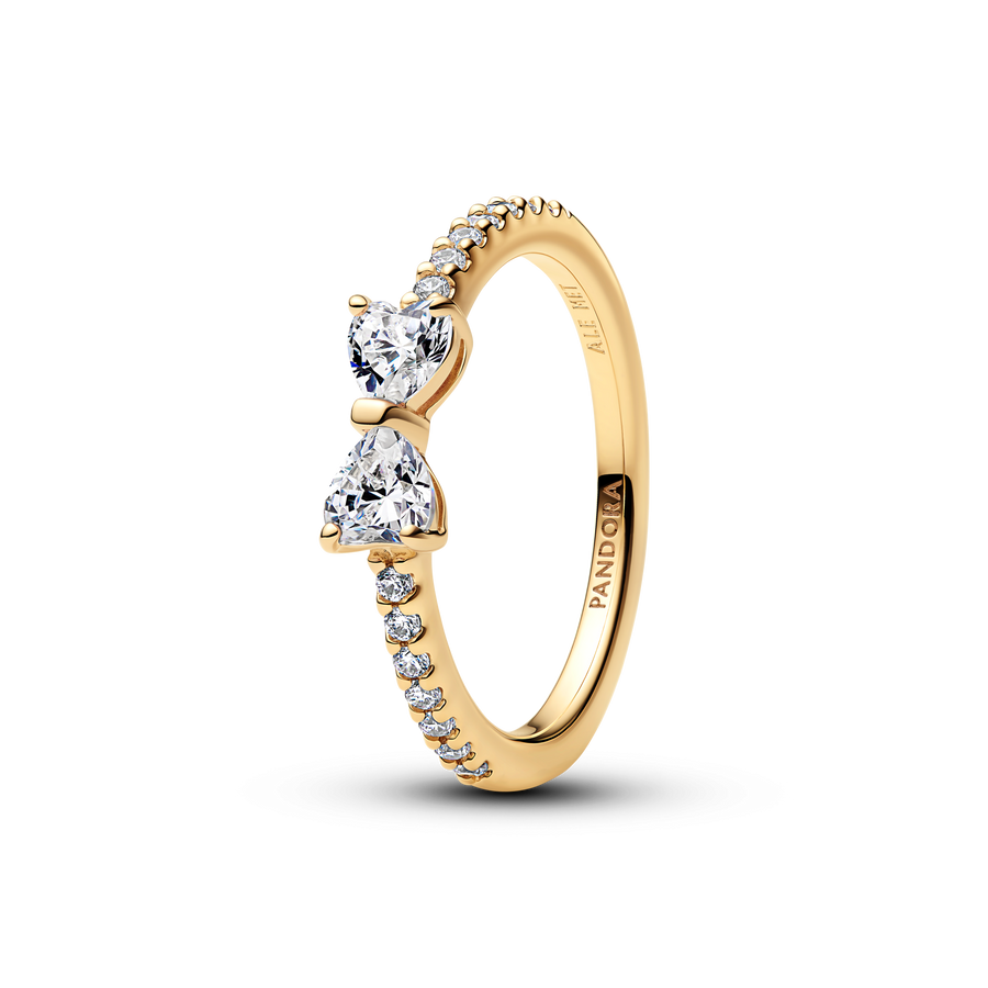 Sparkling Clear Bow Ring
