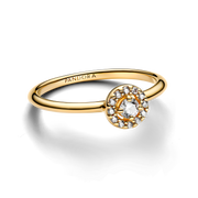 Round Pave Halo Ring