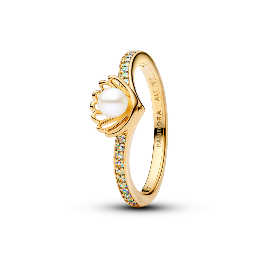 Disney Princess Ariel Shell Treated Freshwater Cultured Pearl Ring