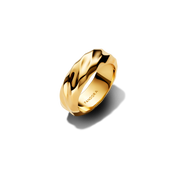 Rippled Wide Band Ring