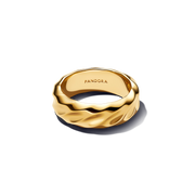 Rippled Wide Band Ring
