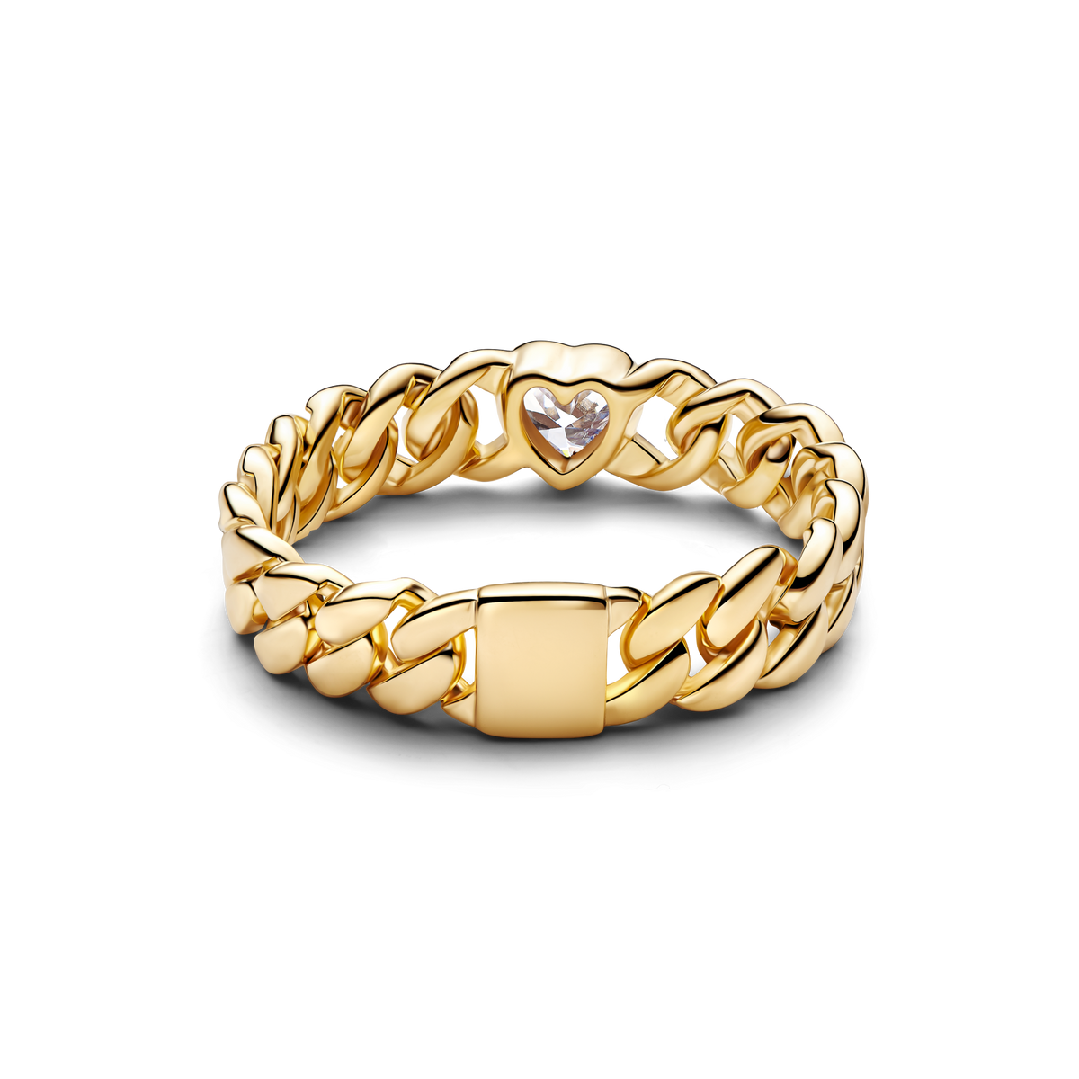 Heart Cuban Chain Ring