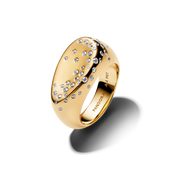 Stone-Set Oval Domed Signet Ring