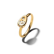 Small Stone-Set Oval Signet Ring