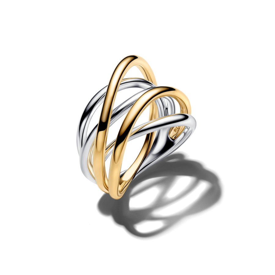 Two-Tone Entwined Band Ring