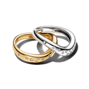 Organically Shaped Two-Tone Stacking Rings