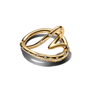 Organically Shaped Stone-Set Heart Ring