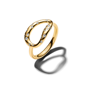 Organically Shaped Stone-Set Statement Ring