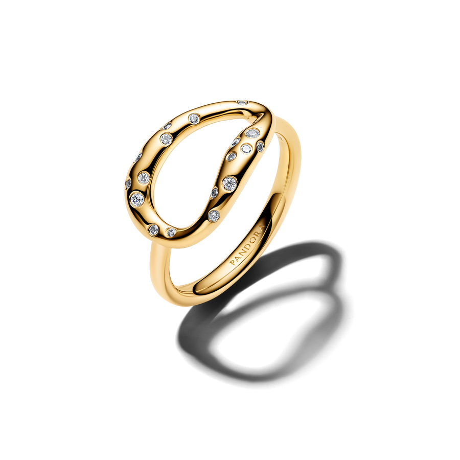 Organically Shaped Stone-Set Statement Ring