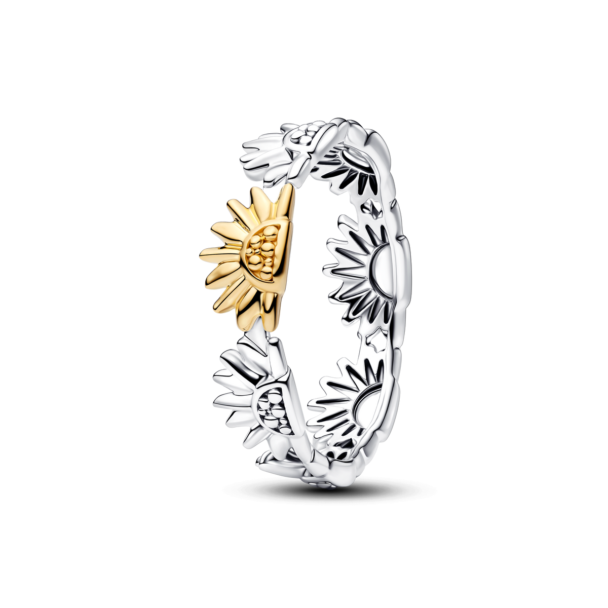 Sunflower Two-Tone Band Ring
