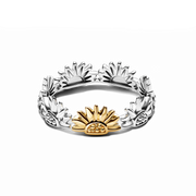 Sunflower Two-Tone Band Ring