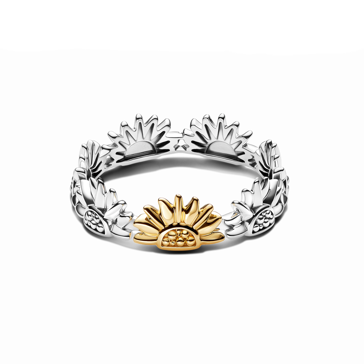 Sunflower Two-Tone Band Ring