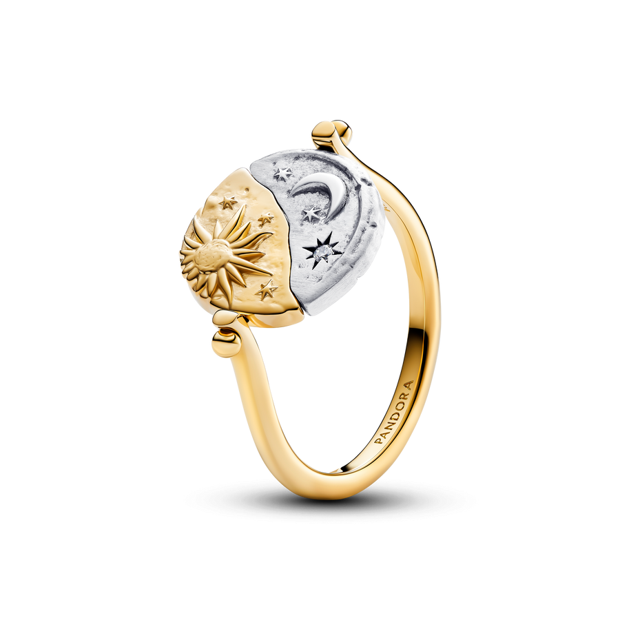 Sun & Moon Reversible Medallion Ring