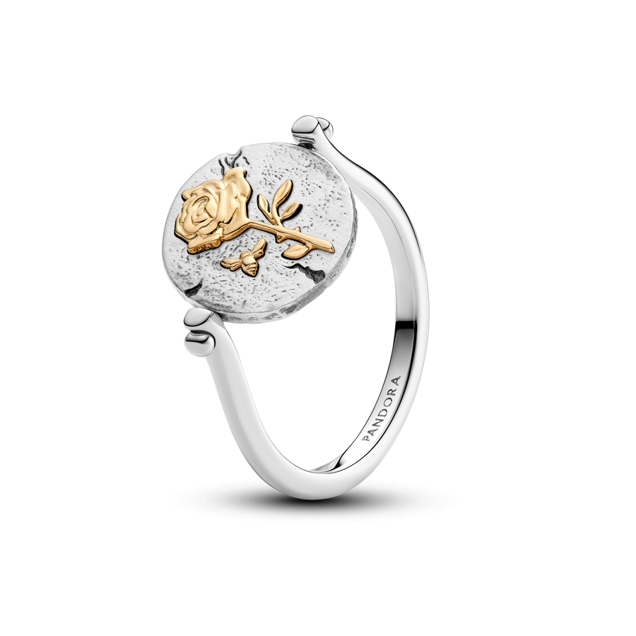 Rose Reversible Medallion Ring
