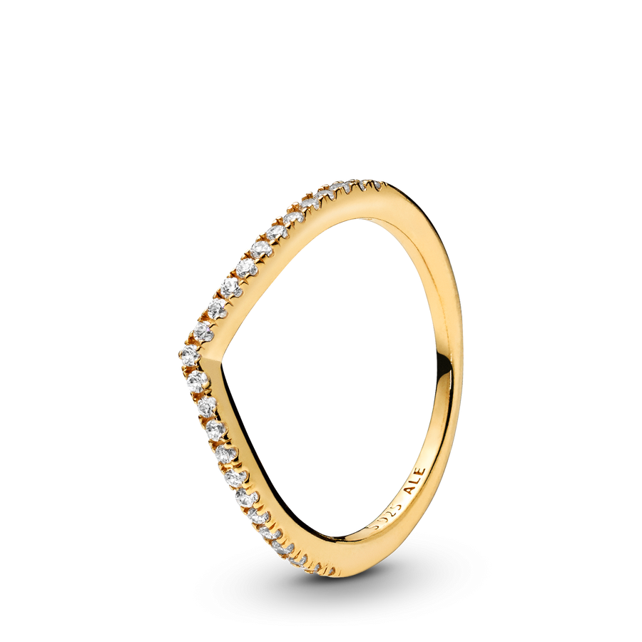 Sparkling Wishbone Ring
