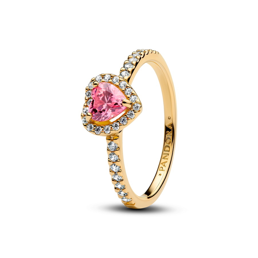 Elevated Pink Heart Ring